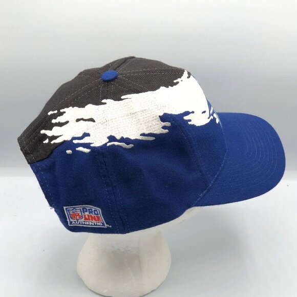 Vintage Dallas Cowboys 90’s Logo Athletics Pro Line Black Splash Snapback Hat - Picture 6 of 12